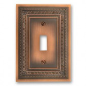 Amerelle Filigree 1 Toggle Wall Plate - Antique Copper - 83TAC
