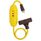 TowerManufacturingCorporation 2 ft. In-Line GFCI Triple Tap Cord Automatic Reset - 30338024