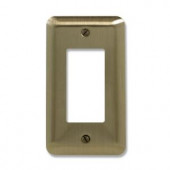 Amerelle Steel 1 Decora Wall Plate - Brushed Brass - 154R