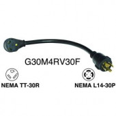  30 Amp Generator 4 Prong to RV30 Amp Adapter cord - G30M4RV30F