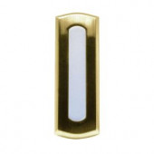 IQAmerica Wireless Battery Operated Doorbell Push Button - Colonial Style Polished Brass - WP-2012