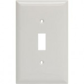 GE Oversized 1 Wall Plate - White - 40020