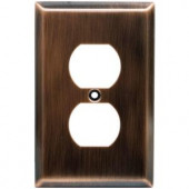 GE 2 Receptacle Steel Wall Plate - Copper Finish - 57321
