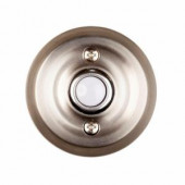 HamptonBay Wired Lighted Door Bell Push Button, Brushed Nickel - HB-624-02