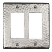 TheCopperFactory Double GFI Switch Plate - Satin Nickel - CF124SN