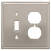 Liberty Country Fair 1 Toggle Switch and 1 Duplex Wall Plate - Satin Nickel - 126480
