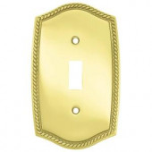 Liberty Colonial 1 Toggle Rope 1 Wall Plate - Solid Brass - 67398