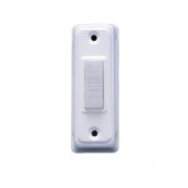 IQAmerica Wired Lighted Doorbell Push Button - Deco White - DP-1107A