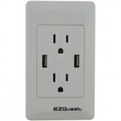 EZQuest Plug n' Charge USB Wall Socket - X73692