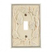 Amerelle Leaf 1 Toggle Wall Plate - White - 8335TW