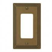 Amerelle Steps 1 Gang Decora Wall Plate - Rustic Brass - 84RRB