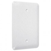 HubbellTayMac 1-Gang Blank Maxi Metal Wall Plate - White Textured (25-Pack) - WMTW-B-HD
