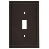 Stanley-NationalHardware Ranch 1 Toggle Wall Plate - Oil Rubbed Bronze - V8069 SGL GFCI PLTORB RA