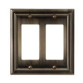 Amerelle Continental 2 Decora Wall Plate - Brushed Brass - 94RRBB