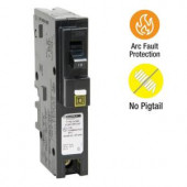 SquareD Homeline 15 Amp Single-Pole Plug-On Neutral CAFCI Circuit Breaker - HOM115PCAFIC