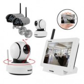 SecurityMan iSecurity 4-CH Digital Wireless 2 Outdoor/Indoor Cameras and 2 Indoor Pan/Tilt Cameras System Kit with Remote Viewing - MLCDDVR4