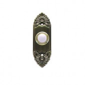 IQAmerica Wired Lighted Doorbell Push Button - Antique Brass Pocked - DP-1210A