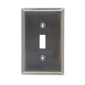 GE 1 Toggle Switch Steel Wall Plate - Chrome - 57277