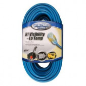 ColemanCable 100 ft. 14/3 SJTW Outdoor Extension Cord with Power Indicator Light - 024698806