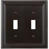 Amerelle Continental 2 Toggle Wall Plate - Oil Rubbed Bronze - 94TTORB