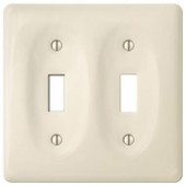Amerelle Ceramic 2 Toggle Wall Plate - Biscuit - 3020TTBT