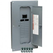 SquareD Homeline 100 Amp 20-Space 20-Circuit Indoor Main Breaker Load Center with Cover Value Pack - HOMVP5