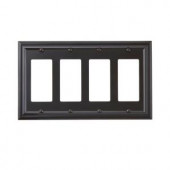 Amerelle Continental 4 Decora Wall Plate - Oil Rubbed Bronze - 94R4ORB