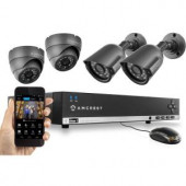 Amcrest 4-Channel 960H 500GB Surveillance DVR w/ Camera System, 2 x 800+ TVL Bullet Cameras, 2 x 800+ TVL Dome Cameras - AMDV960H4-2B2D