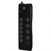 GE 6 ft. 10-Outlet and 2-USB Port, 2.1-Amp, 3000 Joules Surge Protector - 13476