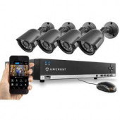 Amcrest 960H 8-Channel Video Security Kit - 4 x 800TVL Dome Outdoor Cameras, 65 ft. Night Vision 1TB HD (Upgradable) - AMDV960H8-4B