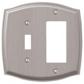  Sonoma 1 Toggle 1 Decora Wall Plate - Brushed Nickel - 159TRBN