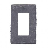 Amerelle Faux Slate Resin 1 Decora Wall Plate - Grey - 8345RG