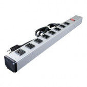 Wiremold 6 ft. 8-Outlet 15-Amp 2 ft. Long Industrial Power Strip with Lighted On/Off Switch - UL300BC