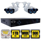 NightOwl X100 Series 8-Channel 960H Surveillance System with 1TB HDD and (4) Hi-Resolution 900 TVL Cameras - B-X81-4