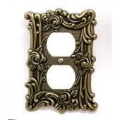 Amerelle Provinicial 1 Duplex Wall Plate - Antique Gold - 60DAB