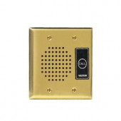Valcom IP Intercom - Durable Flush Mount Brass Plate with Call Button and LED - VC-VIP-172L-BRASS