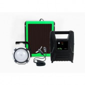 NaturePower PowerPak Deluxe Solar Power 3-Watt Charging Kit with Portable LED Light and Mini Fan/LED Reading Light - 49802