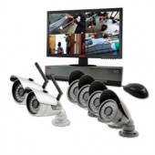 Revo 8-Channel 1 TB DVR Surveillance System with 2 Wireless 4 Wired Bullet Cameras and 21.5 in. Monitor - R84W2EB4EM21-1T
