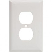 GE Oversized 2 Receptacle Wall Plate - White - 40019