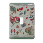 Amerelle Leaves 1 Toggle Wall Plate - Brown - 1815T