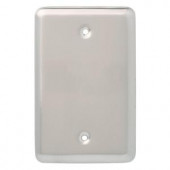 Liberty Stamped Round 1 Blank Wall Plate - Satin Nickel - 126441