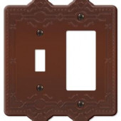 CreativeAccents Steel 1 Toggle 1 Decora Wall Plate - Rust - 9RRT126