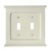 Amerelle Mantel 2 Toggle Wall Plate - White - 178TTW