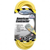 AmericanContractor 25 ft. 14/3 SJEOW Outdoor Extension Cord with Lighted End - 014970002