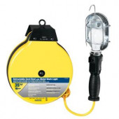 Tasco 35 ft. 16/3 SJTW Metal Guard Worklight Retractable Cord Reel - Yellow and Black - 07-00253