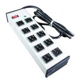 Wiremold 6 ft. 10-Outlet Compact Power Strip with Lighted On/Off Switch - UL210BC