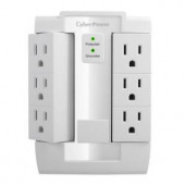 CyberPower 6-Outlet Swivel Wall Tap Surge Protector - B600WS