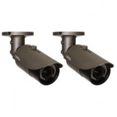 Q-SEE Wired 1080p Indoor/Outdoor IP Bullet Camera with Varifocal Lens and 165 ft. Night Vision (2-Pack) - QTN8039B-2