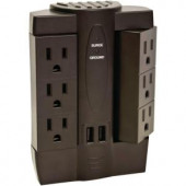 Axis 6-Outlet Swivel Surge Protector with 2 USB Port - 45514