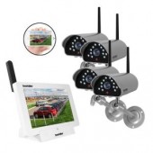 SecurityMan iSecurity 4-Channel 480TVL Digital Wireless Indoor/Outdoor 4 Cameras System Kit with Remote Viewing - DIGILCDNDVR4